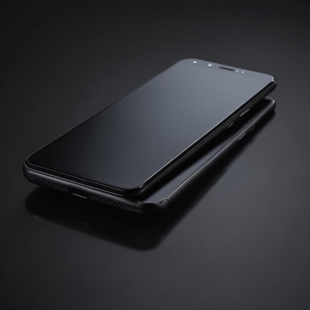 A black smartphone mockup