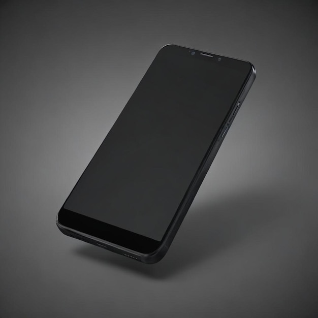 A black smartphone mockup