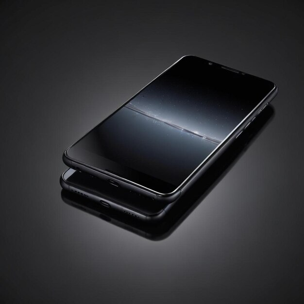 A black smartphone mockup