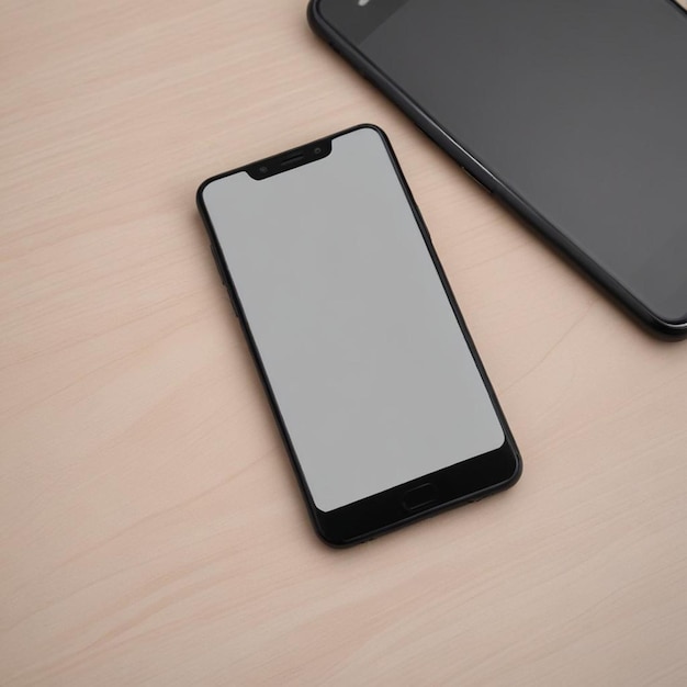 A black smartphone mockup