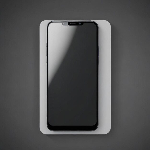 A black smartphone mockup