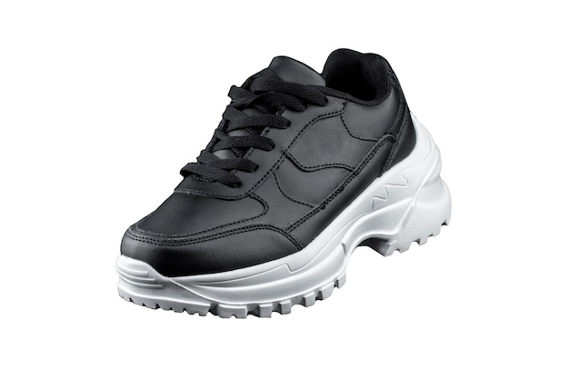 Black sneaker with white sole Sport shoes