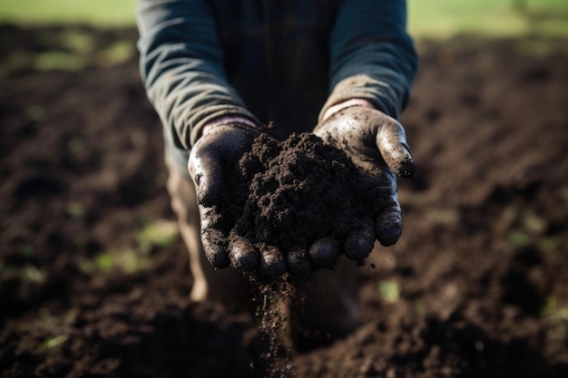 Black Soil With Rich Organic Content Generative AI