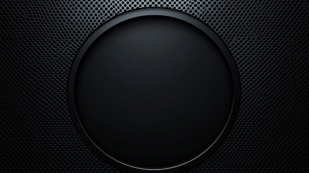 Photo a black speaker with a circle that says quot no quot on it