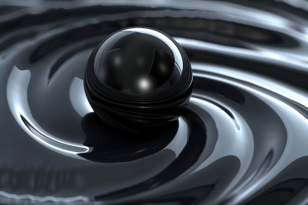 Black Sphere in a Swirling Liquid