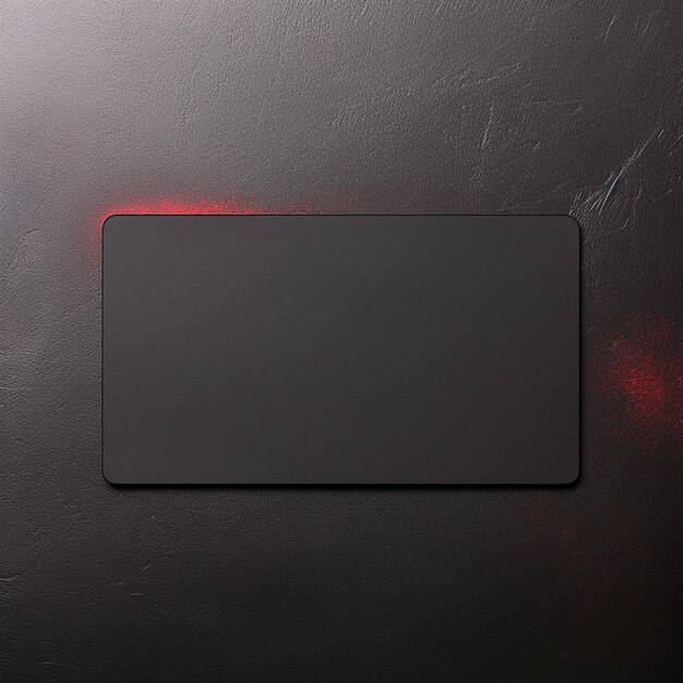 Photo a black square with red light on it is on a black surface