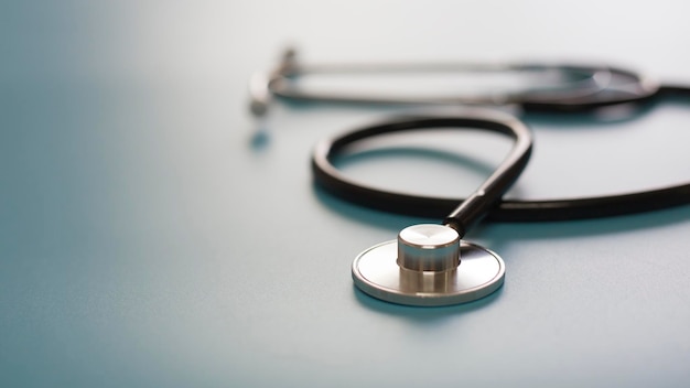 Black stethoscope health care concept