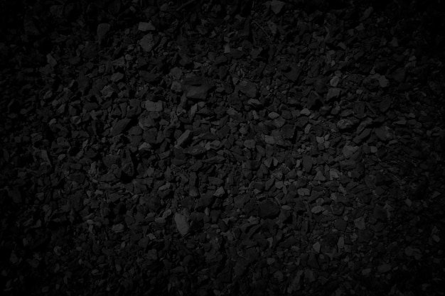 Black stone debris Rock fragment background