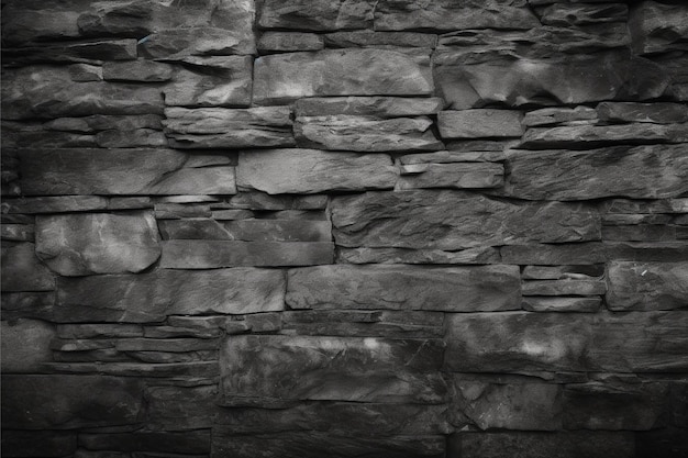 Black Stone Textured Wall Background