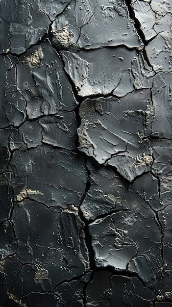 a black stone wall with a rough texture and a rough texture