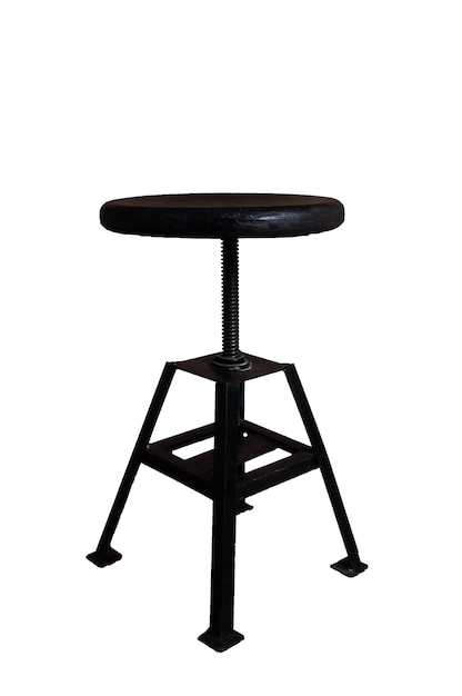 Black stool isolated on a white background