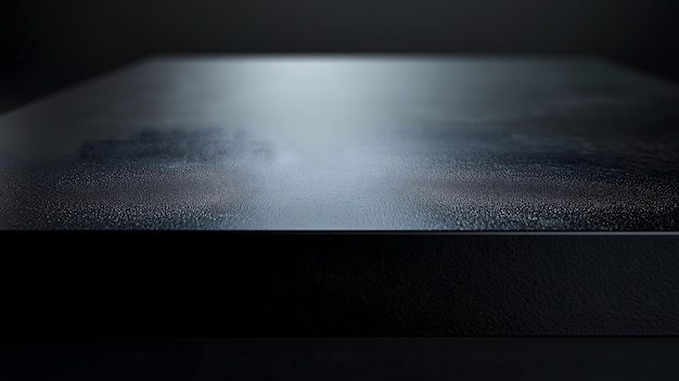 Photo black surface abstract empty tabletop for product display