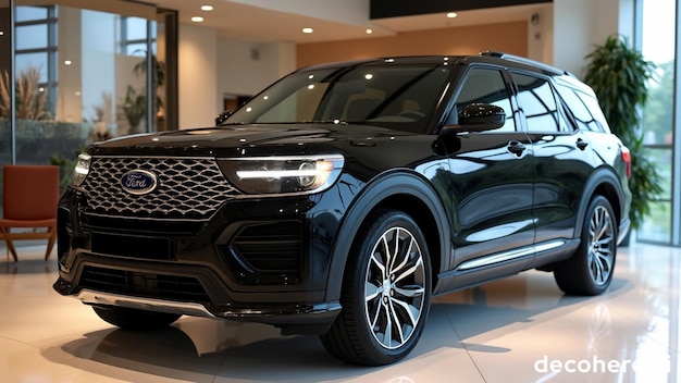 a black suv with the word ford on the front