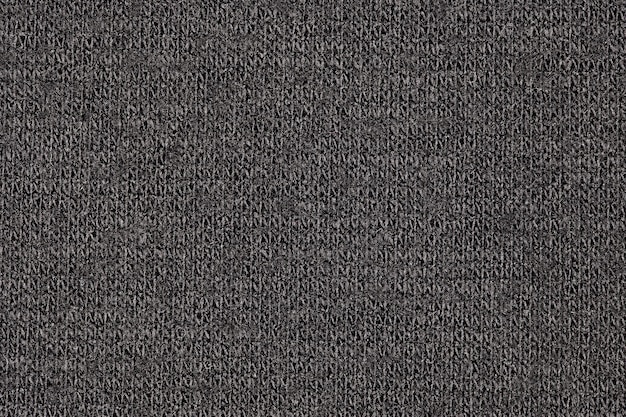 Black synthetic fabric closeup uniform texture background