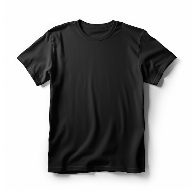 Photo a black t - shirt with a black design is on a white background