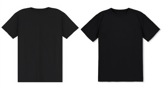 A black t - shirt with the front and back of the front and back of the front.