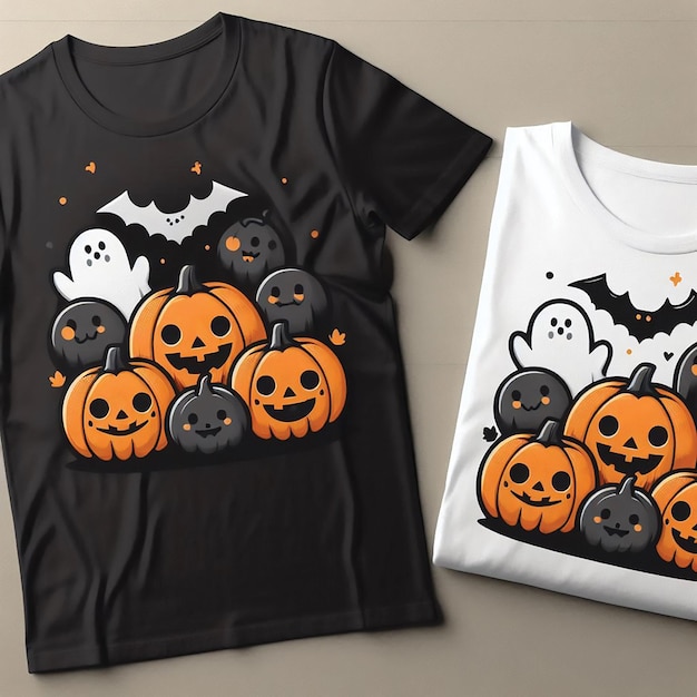 a black t shirt with halloween characters on it