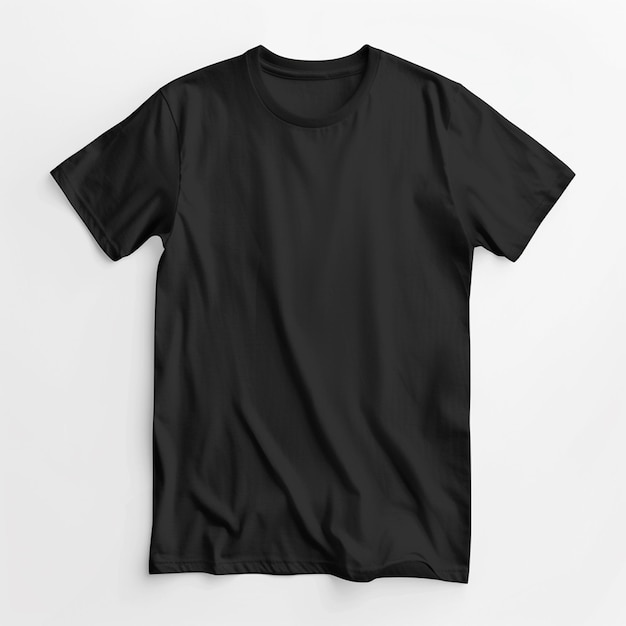 a black t - shirt with a white logo on the front