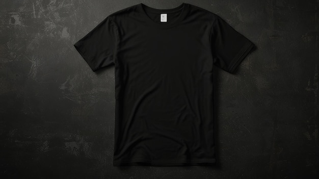 a black t shirt with a white tag that says t shirt