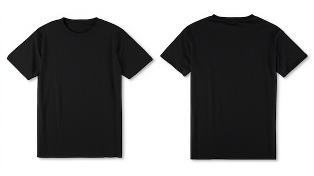 Black t - shirts with the back and back side and the back of the shirt