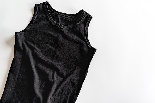 a black tank top with a black tank top that says  t - shirt