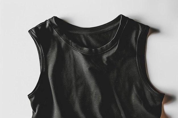 Photo a black tank top with a black top that says  t - shirt