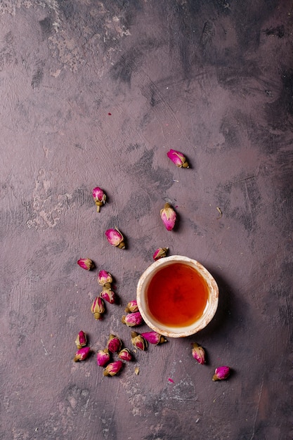 Black tea in a ceramic cup