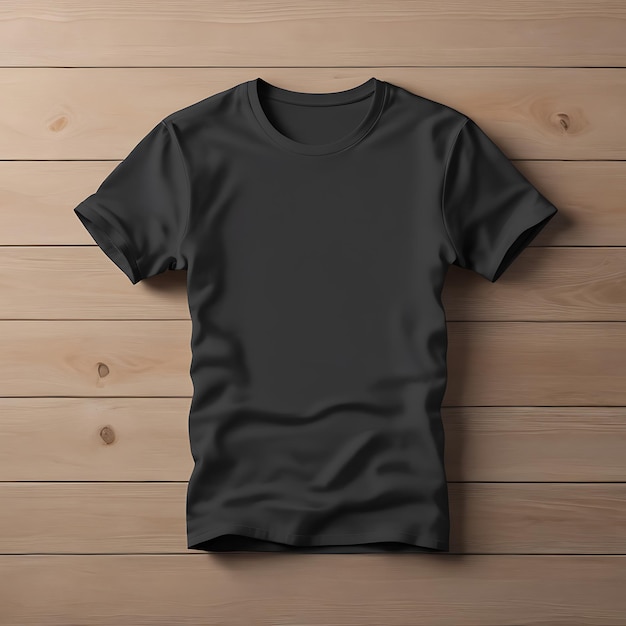 Photo black tee mockup