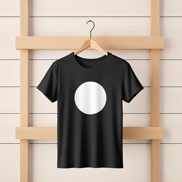 Photo black tee mockup