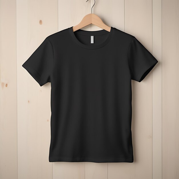 Photo black tee mockup