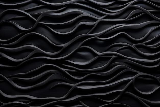 Black textured background with tangled seaweed patterns