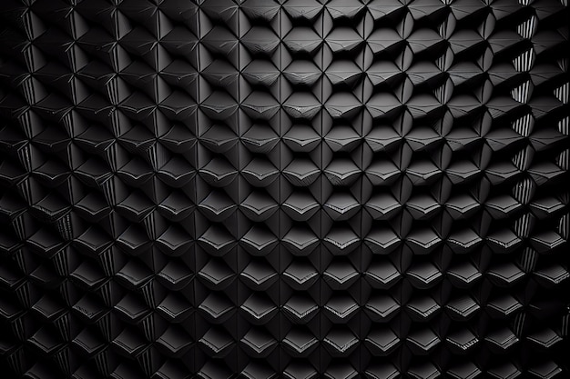 Black Textured Geomteric Surface Create By Generative AI