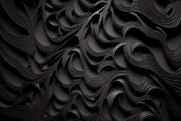 Black Textured Surface Create By Generative AI