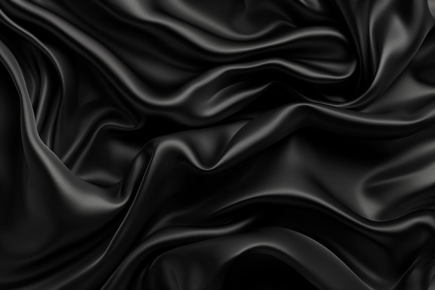 Black textures wallpaper Abstract 4k background silk smooth waves pattern