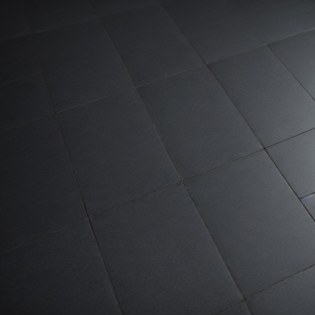 a black tiled floor with a light on it and a light on it