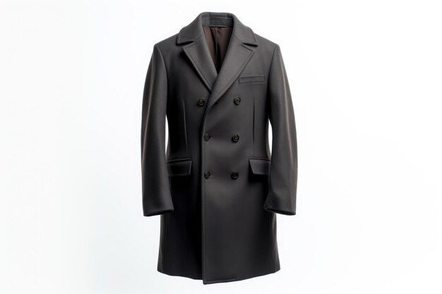 a black trench coat with buttons on the front and the word quot s quot on the front