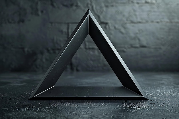 a black triangle shaped object