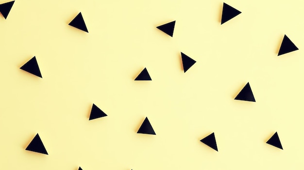 black triangles are on a yellow background