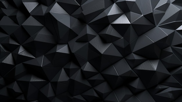 Black triangular abstract background Grunge surface