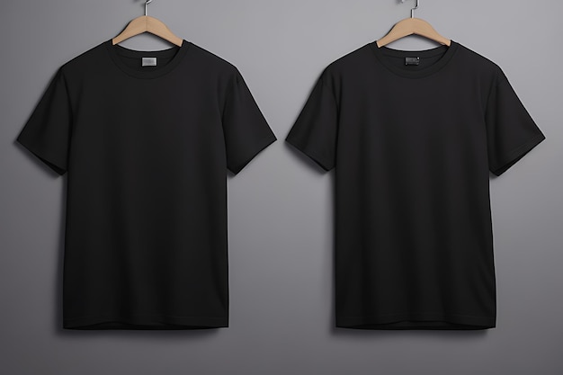 Black Tshirt design mockup and grey background and black tshirt mockup images