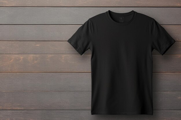 Photo black tshirt mockup fashion and print template