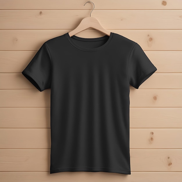 Photo black tshirt mockup