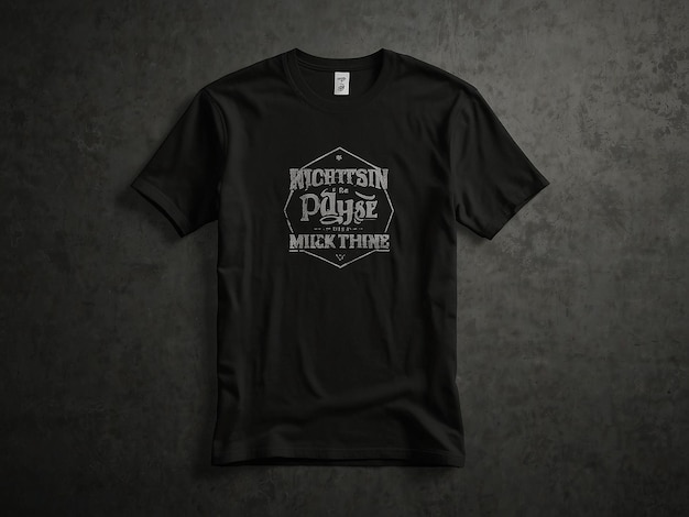 Black tshirt mockup