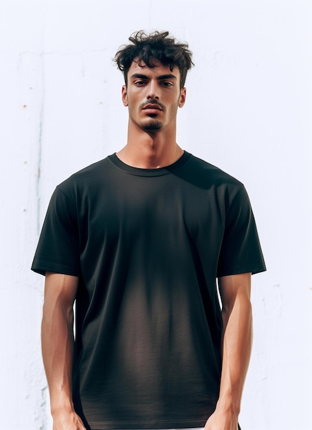 Black tshirt mockup