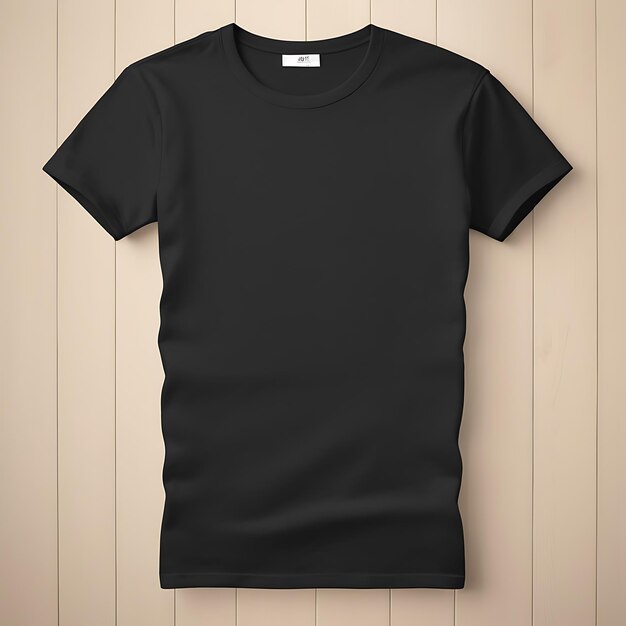 Photo black tshirt mockup