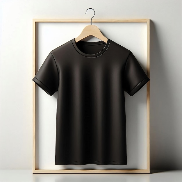 Photo black tshirt mockup