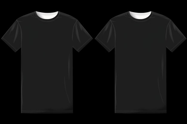 Photo black tshirt template blank design canvas