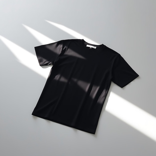 Photo black tshirt on white background tshirt mockups