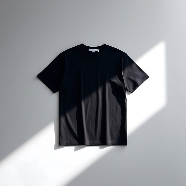 black Tshirt on white background tshirt mockups