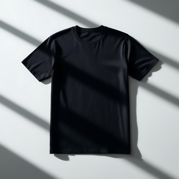 Photo black tshirt on white background tshirt mockups